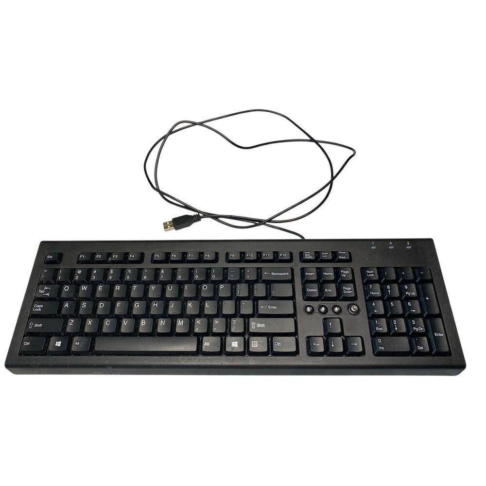 HP PR1101U USB Wired Desktop Keyboard Black Untested